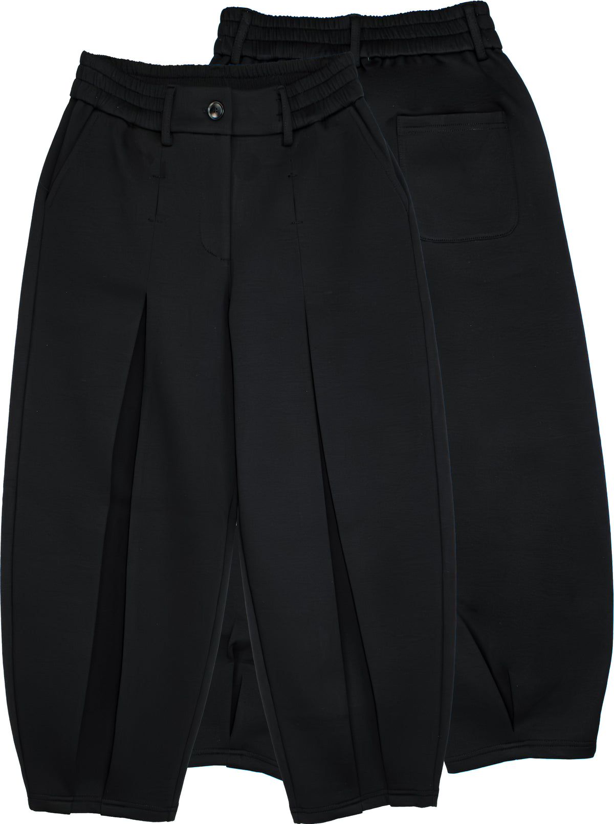 Pantalone Ragazza TOBETOO Barrel Nero Stretch con Elastico in Vita