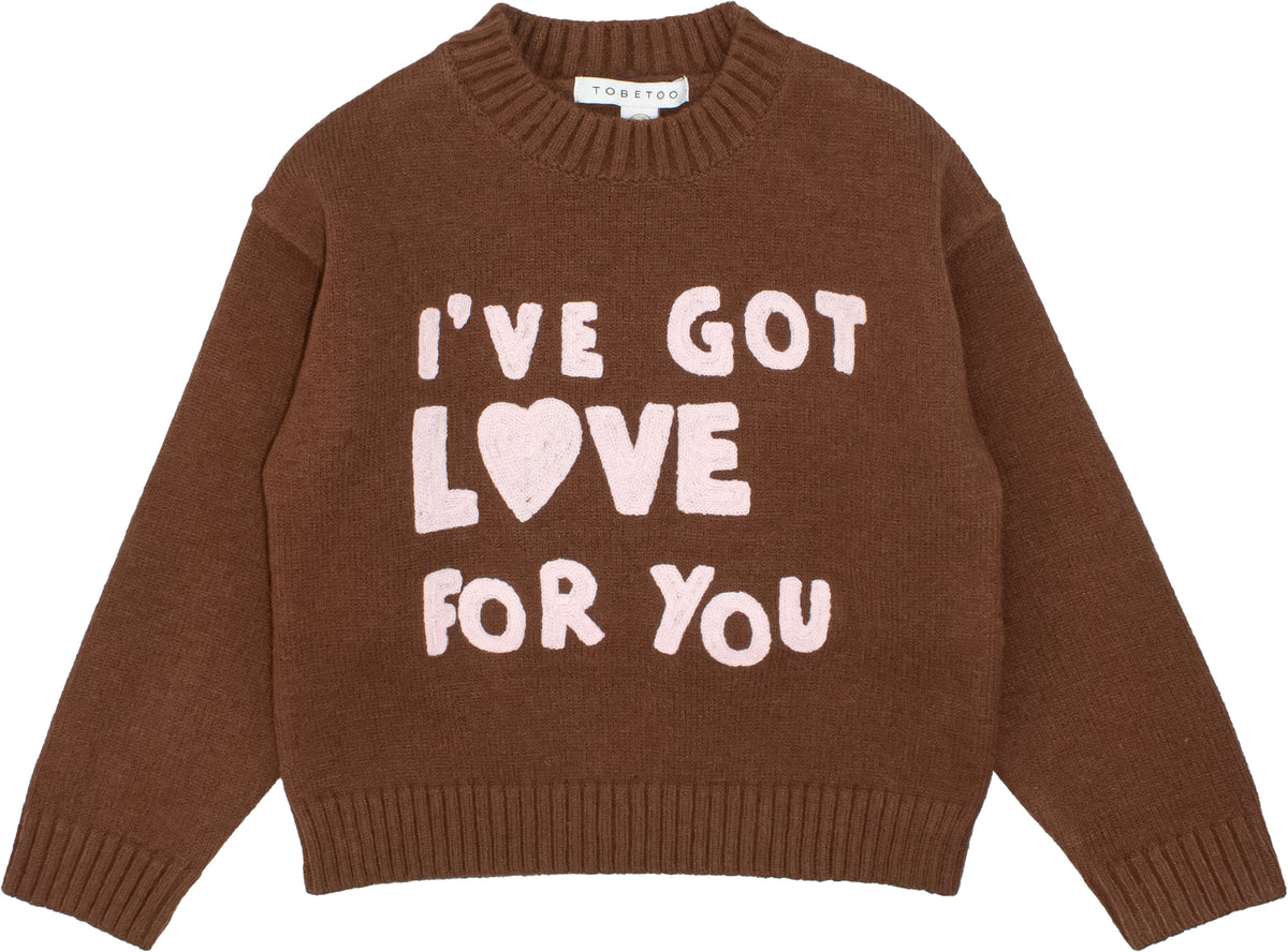 Maglione Bambina TOBETOO con Lettering Frontale – Modello Essenziale e Raffinato