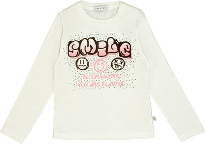 T-Shirt Bambina TOBETOO a Maniche Lunghe con Stampa Grafica – Modello Invernale