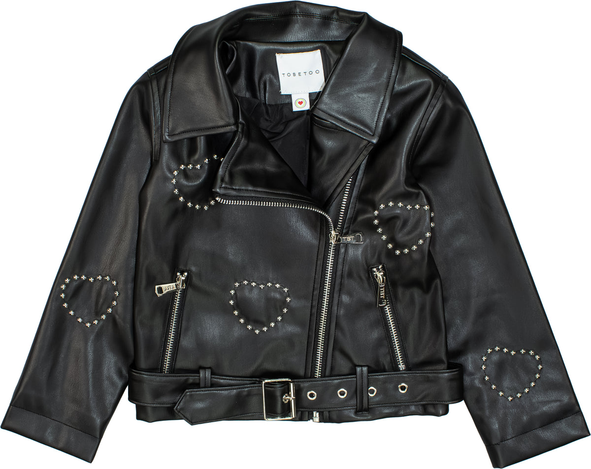 Giubbino Bambina TOBETOO in Ecopelle con Zip – Giacca Grintosa e Fashion