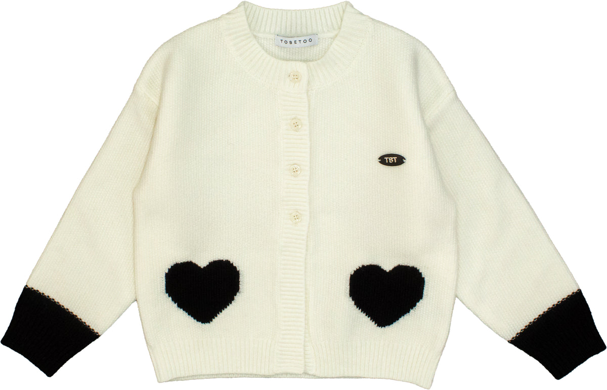Cardigan Bambina TOBETOO – Maglia Essenziale dal Gusto Sartoriale
