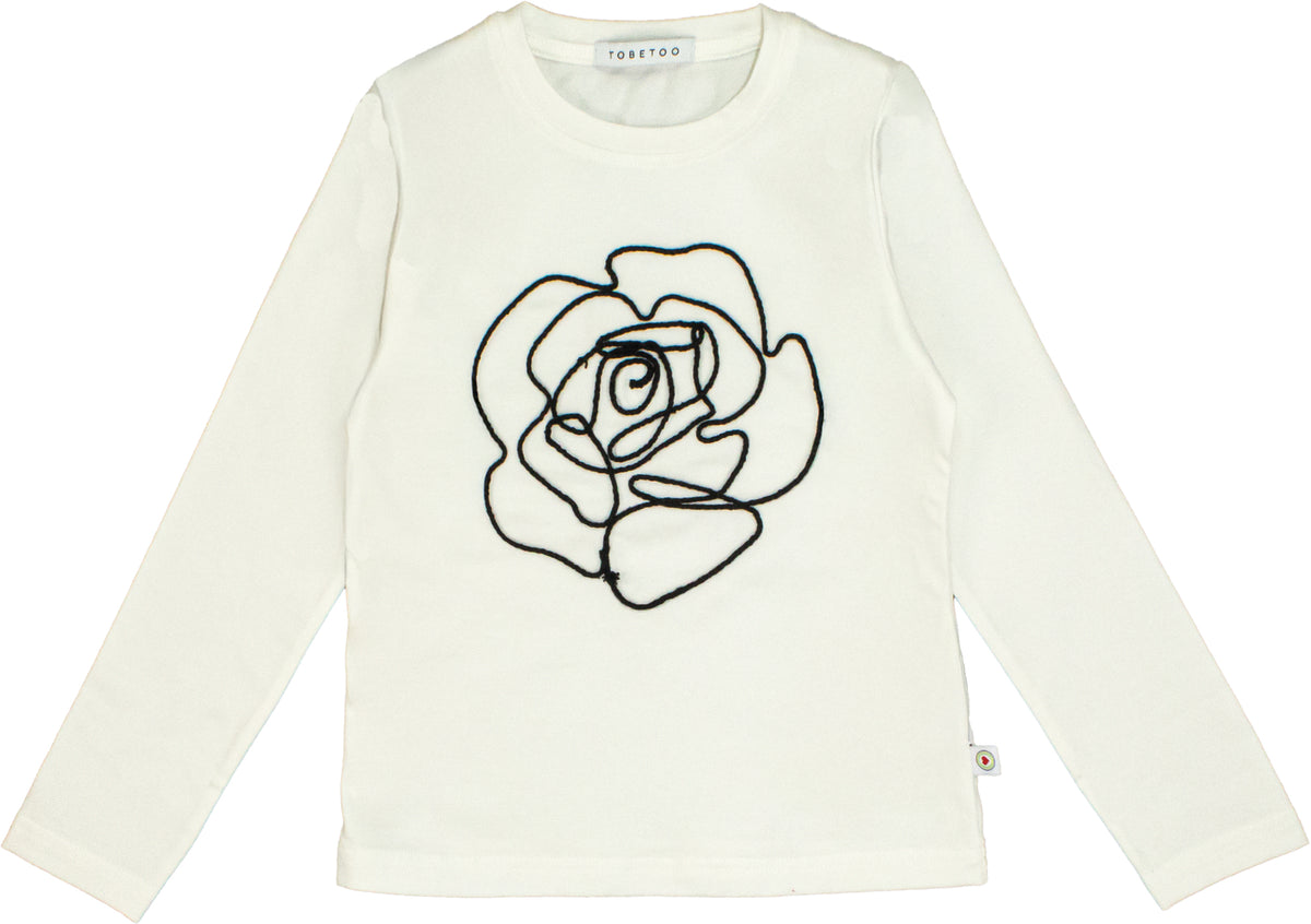 T-Shirt Bambina TOBETOO a Maniche Lunghe con Stampa Grafica Frontale