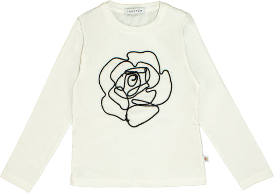 T-Shirt Bambina TOBETOO a Maniche Lunghe con Stampa Grafica Frontale