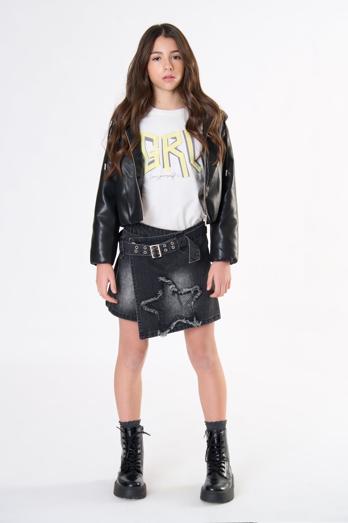 Bomber Ragazza TOBETOO in Ecopelle con Cappuccio Integrato – Modello Teen