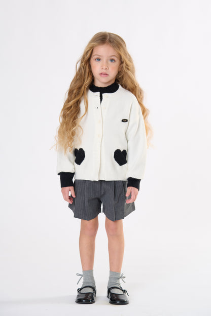 Cardigan Bambina TOBETOO – Maglia Essenziale dal Gusto Sartoriale
