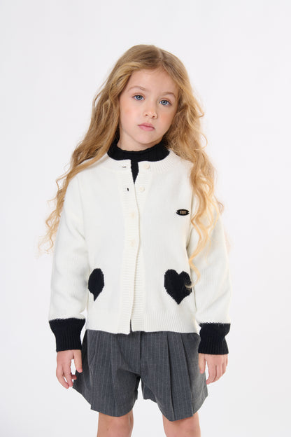 Cardigan Bambina TOBETOO – Maglia Essenziale dal Gusto Sartoriale