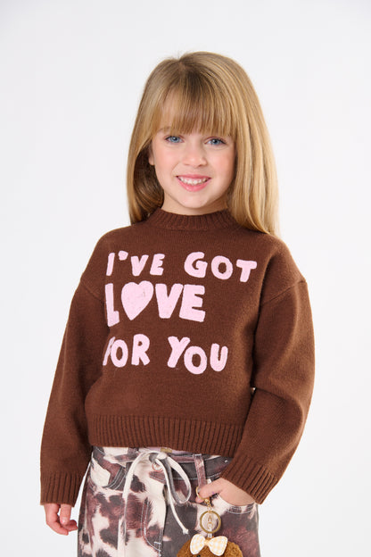 Maglione Bambina TOBETOO con Lettering Frontale – Modello Essenziale e Raffinato