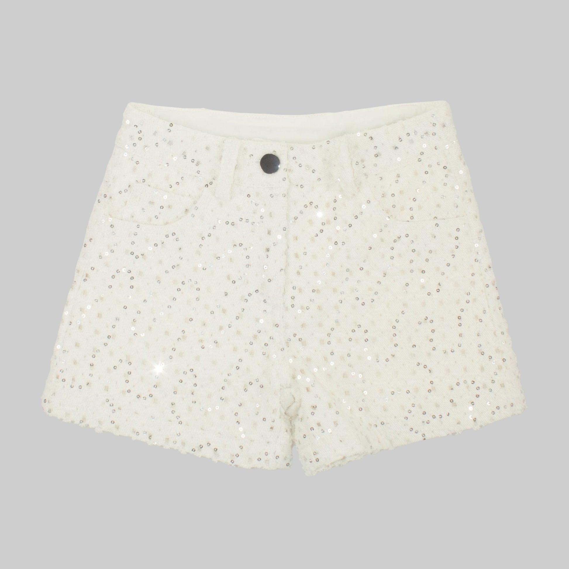 Shorts Eleganti Bimba Colore Latte con Brillantini - TOBETOO - OOPS by BabyBimbo 0-16