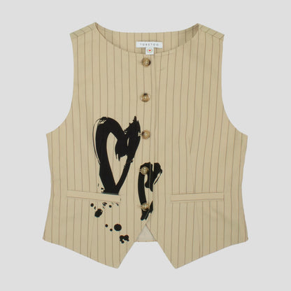 Gilet Girocollo con Cuore  – TOBETOO - OOPS by BabyBimbo 0-16