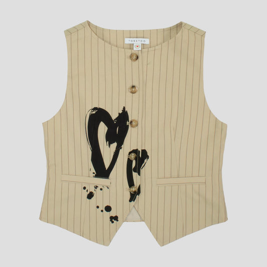 Gilet Girocollo con Cuore  – TOBETOO