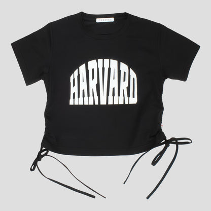 T-Shirt Nera Ragazza Stampa Harvard – TOBETOO - OOPS by BabyBimbo 0-16