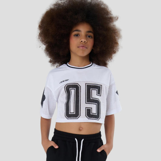 T-Shirt College American Football Ragazza Crop – TOBETOO - OOPS by BabyBimbo 0-16