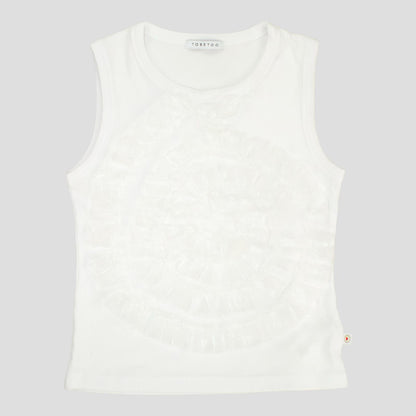 Canotta Bambina a Costine con Tulle Frontale – Top Moda Ragazza TOBETOO - OOPS by BabyBimbo 0-16