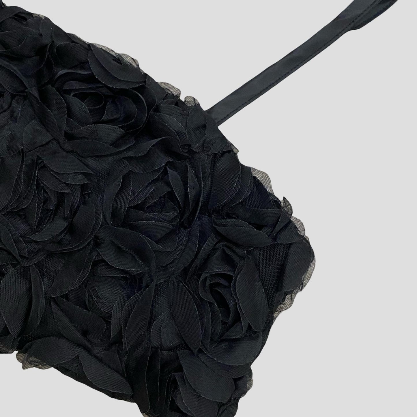 Top Fascia Ragazza Nero con Rose Applicate e Spalline Regolabili – TOBETOO - OOPS by BabyBimbo 0-16