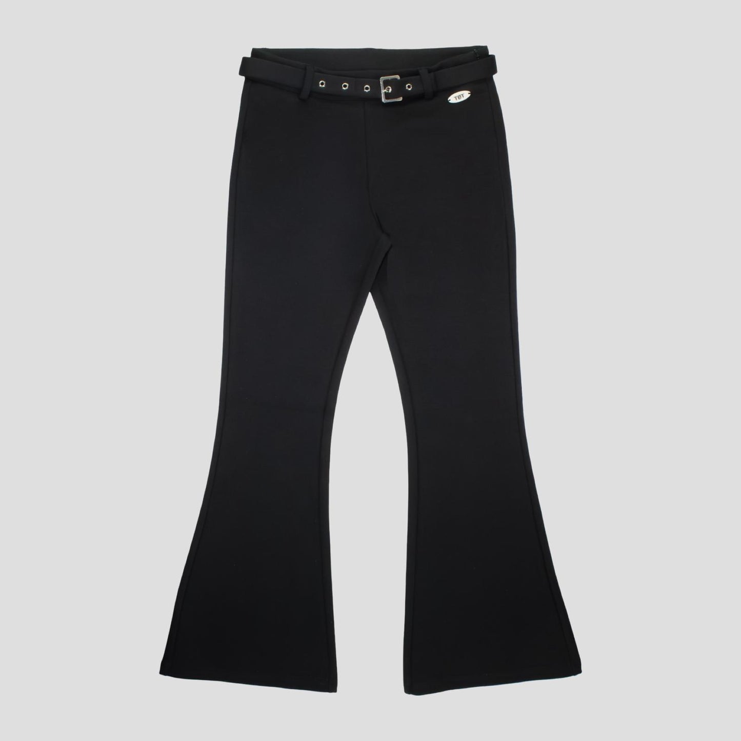 Pantalone Ragazza Nero a Zampa con Cintura – Modello Stretch TOBETOO