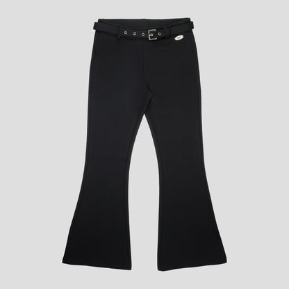 Pantalone Ragazza Nero a Zampa con Cintura – Modello Stretch TOBETOO
