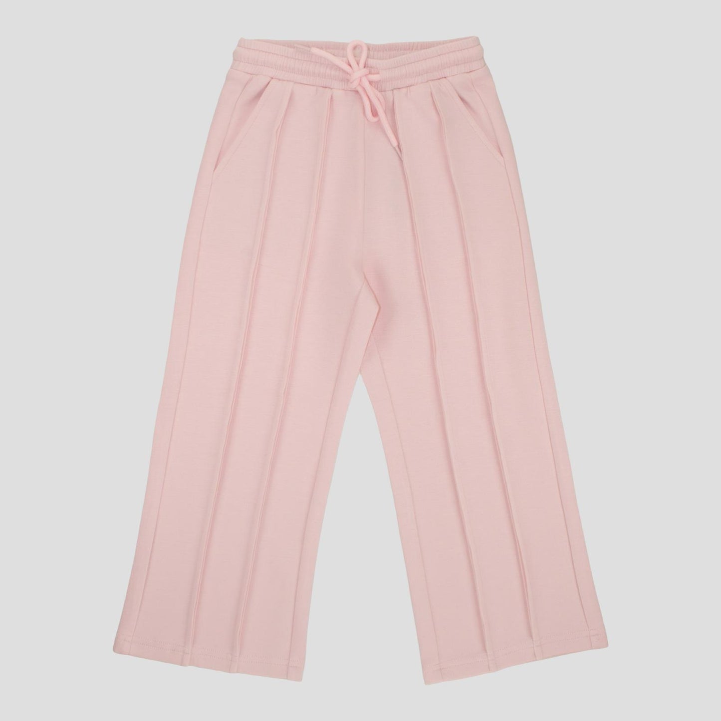 Pantaloni Larghi Bambina Punto Milano Rosa - OOPS by BabyBimbo 0-16