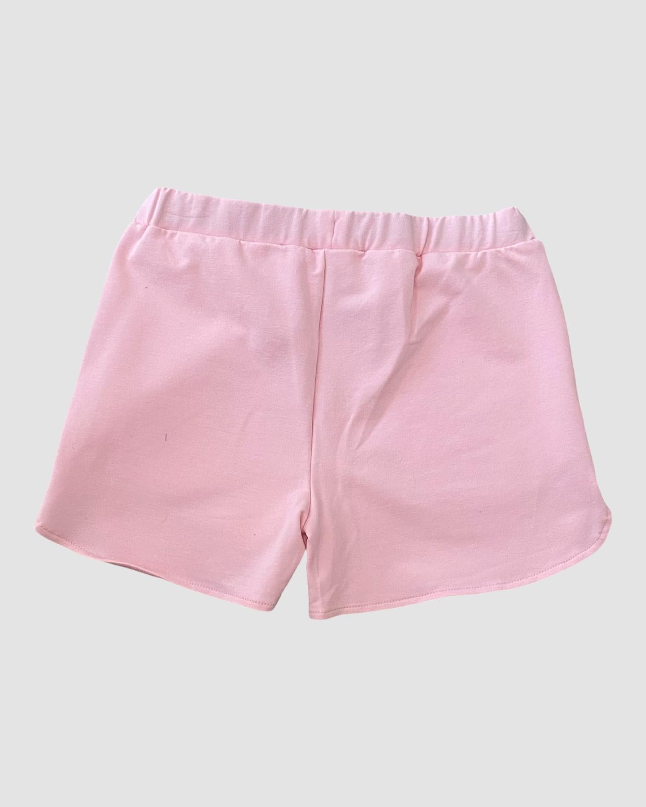 Shorts Rosa Ragazza in Cotone Sportivo – Casual Trendy- FREDDY - OOPS by BabyBimbo 0-16