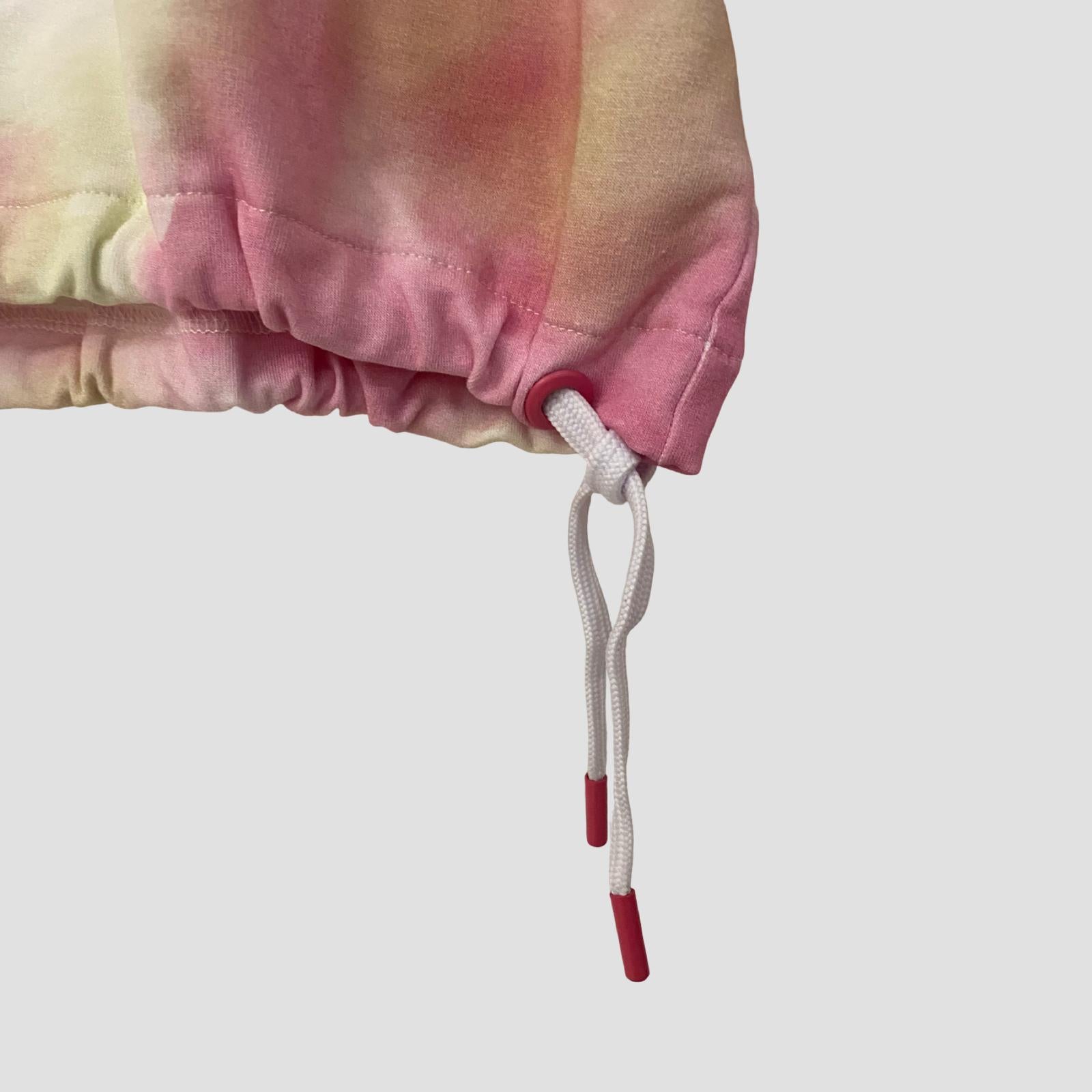 Felpa Tie Dye Rosa e Giallo Ragazza – Girocollo Trendy con Coulisse - FREDDY - OOPS by BabyBimbo 0-16