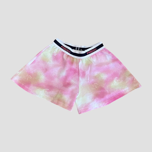 Shorts Tie Dye Ragazza Rosa e Giallo – Modello Largo Casual- FREDDY
