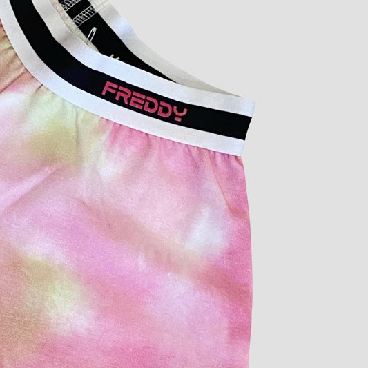 Shorts Tie Dye Ragazza Rosa e Giallo – Modello Largo Casual- FREDDY