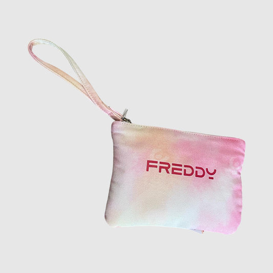 Pochette  Rosa 18x14 cm con Cerniera e Laccetto da Polso- FREDDY