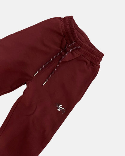 Pantalone Tuta Ragazza Freddy Amaranto con Elastico in Vita e Polsini