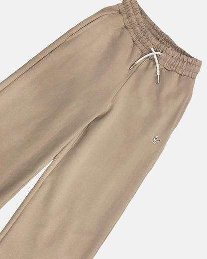 Pantalone Tuta Ragazza Freddy Beige Largo con Fondo Regolabile