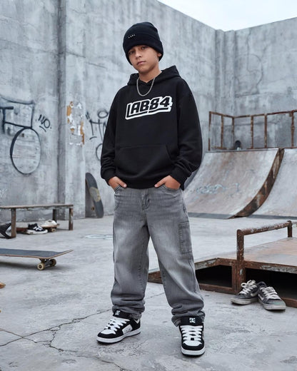 Jeans Ragazzo Sarabanda Grigi Baggy con Vita Regolabile - OOPS by BabyBimbo 0-16