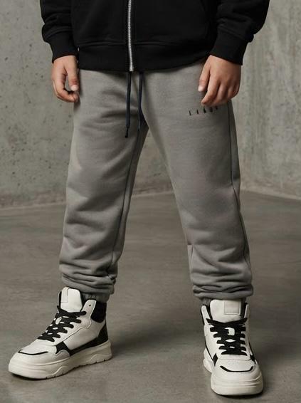 Pantalone Tuta Ragazzo LAB84 Grigio Perla Regular Fit con Tasche