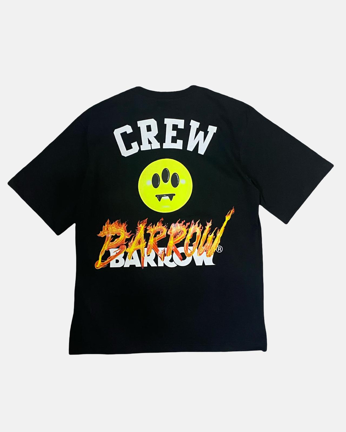 T-Shirt Ragazzo Barrow Nera Oversize Streetwear con Stampa sul Retro