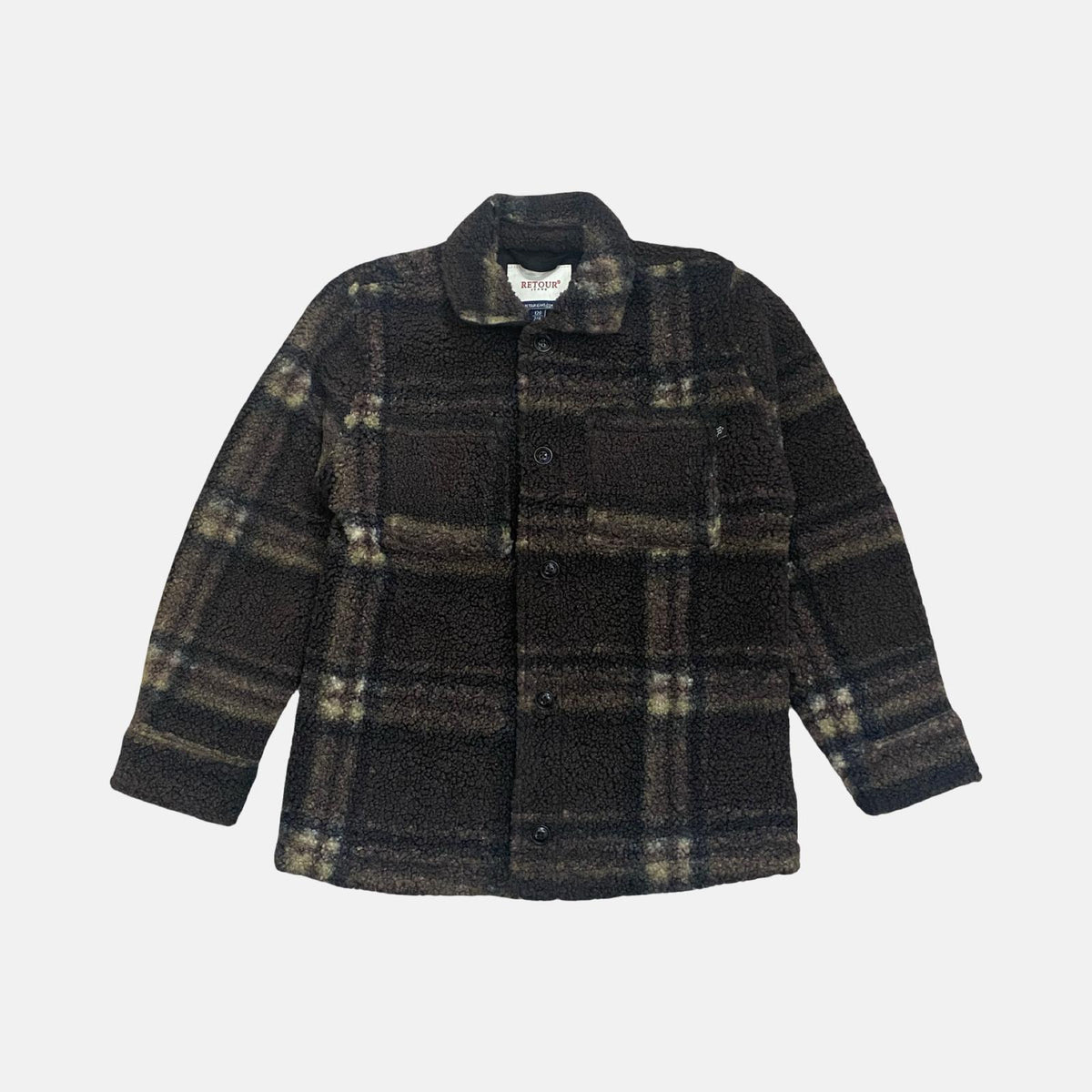 Giacca Camicia Teddy Invernale Ragazzo Marrone a Quadri – Oversize 8-16 Anni