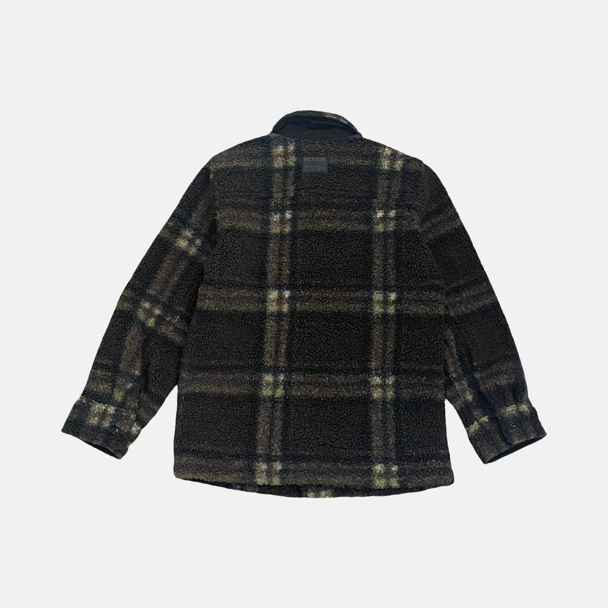 Giacca Camicia Teddy Invernale Ragazzo Marrone a Quadri – Oversize 8-16 Anni