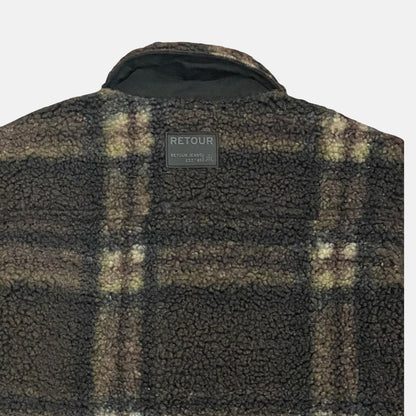 Giacca Camicia Teddy Invernale Ragazzo Marrone a Quadri – Oversize 8-16 Anni