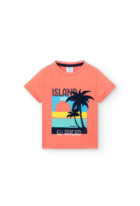 Maglietta stampata "island" per Bimbo Boboli 348016