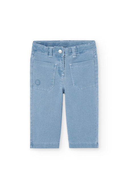 Pantalone Largo effetto jeans per Bimba da 12mesi a 8anni Boboli 221016