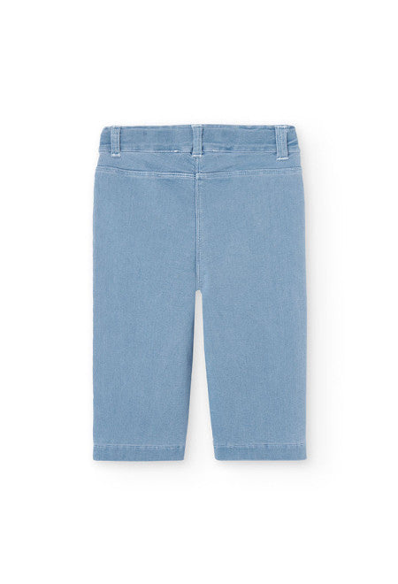 Pantalone Largo effetto jeans per Bimba da 12mesi a 8anni Boboli 221016