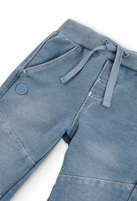 Pantalone morbido stretch effetto jeans per Bimbo Boboli 318136