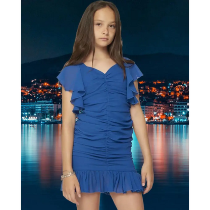 Abito corto per bambina da 8anni a 16anni Y-Clù Y19021 - OOPS by BabyBimbo 0-16