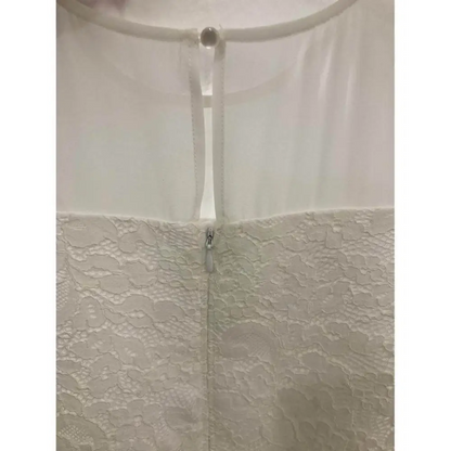 Abito Elegante in pizzo colore panna con cintura in vita per Ragazza 10anni Sarabanda 0J428 - OOPS by BabyBimbo 0-16