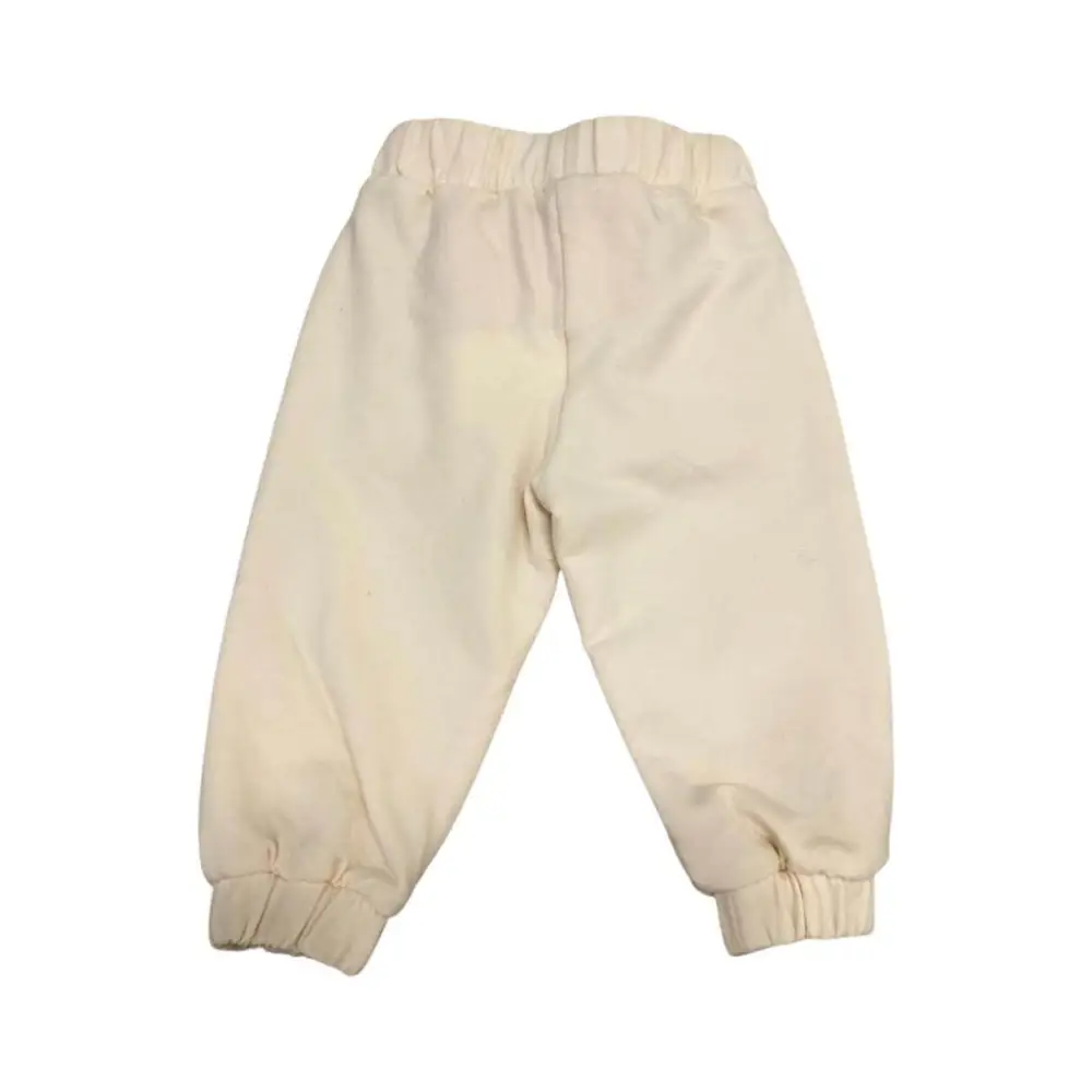 pantaloni morbidi bambina 6 mesi Paris Hilton cotone crema elastico in vita e polsini morbidi
