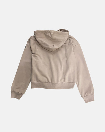 Felpa Freddy beige per bambina con cappuccio e maniche lunghe