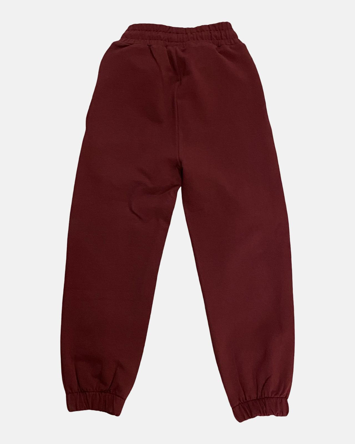 Pantalone Freddy in bordeaux per bambina con vita elastica e fondo aderente