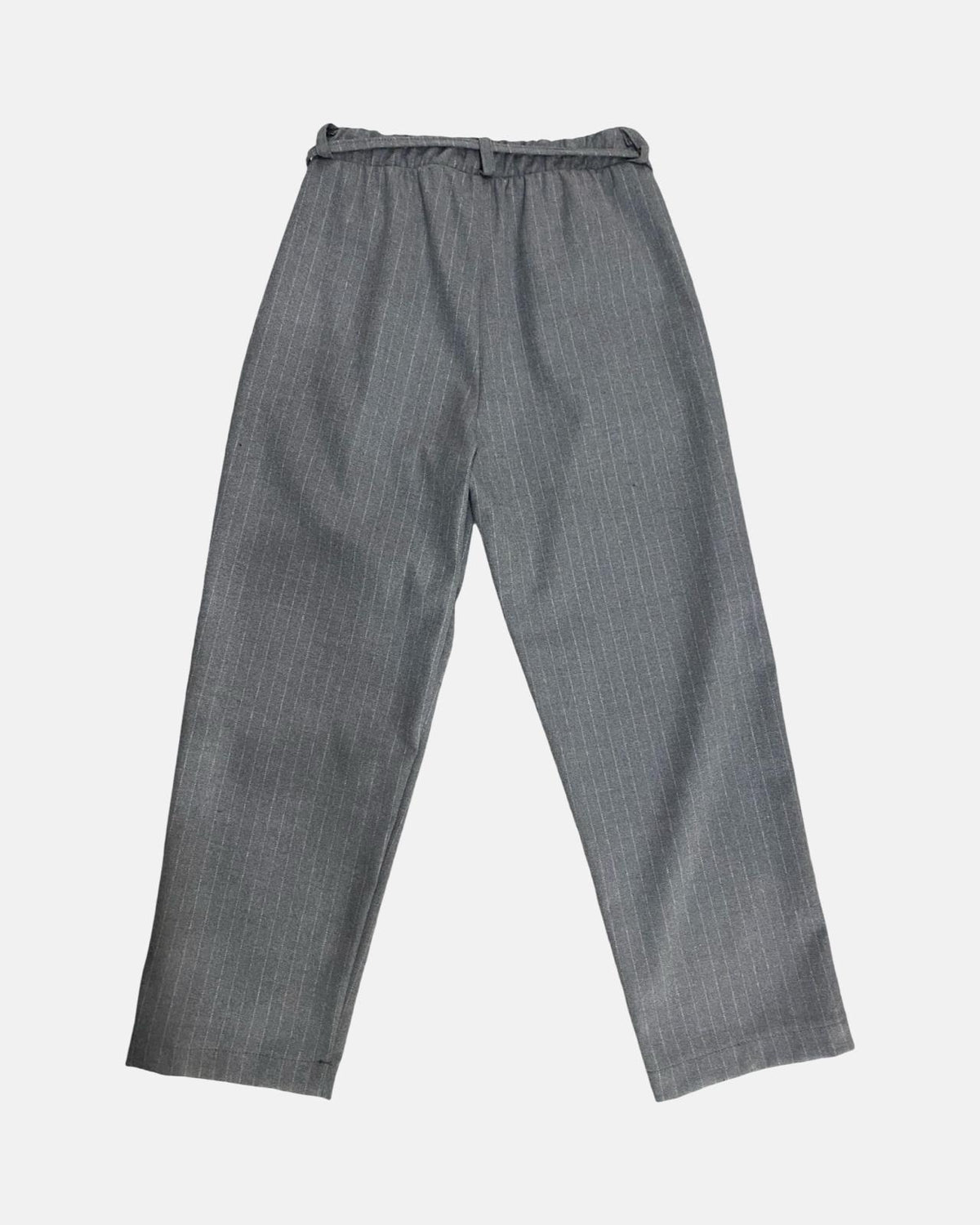 Pantalone grigio a righe per bambina, con vita elasticizzata e taglio comodo
