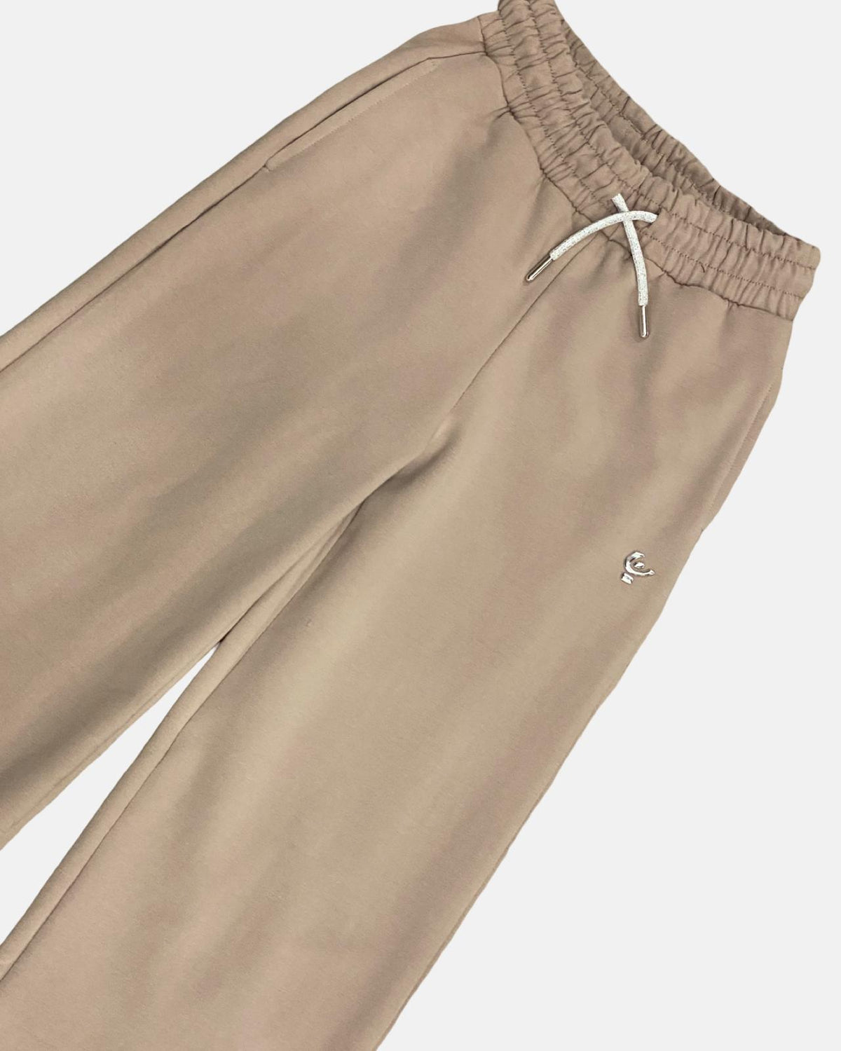 Pantaloni Freddy in beige per bambina con elastico in vita e cordino regolabile