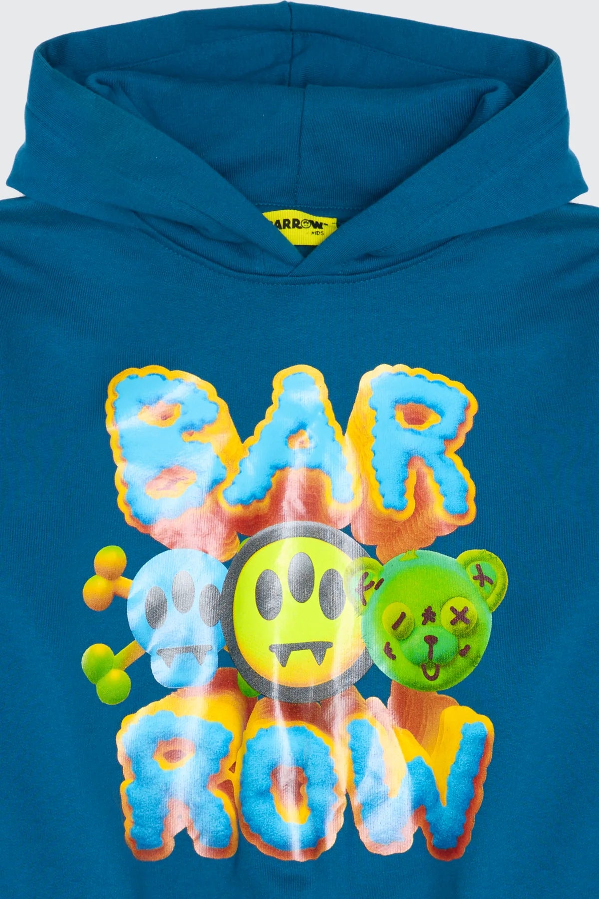 Felpa con cappuccio bambino BARROW in colore blu con grafica colorata e motivo giocattolo