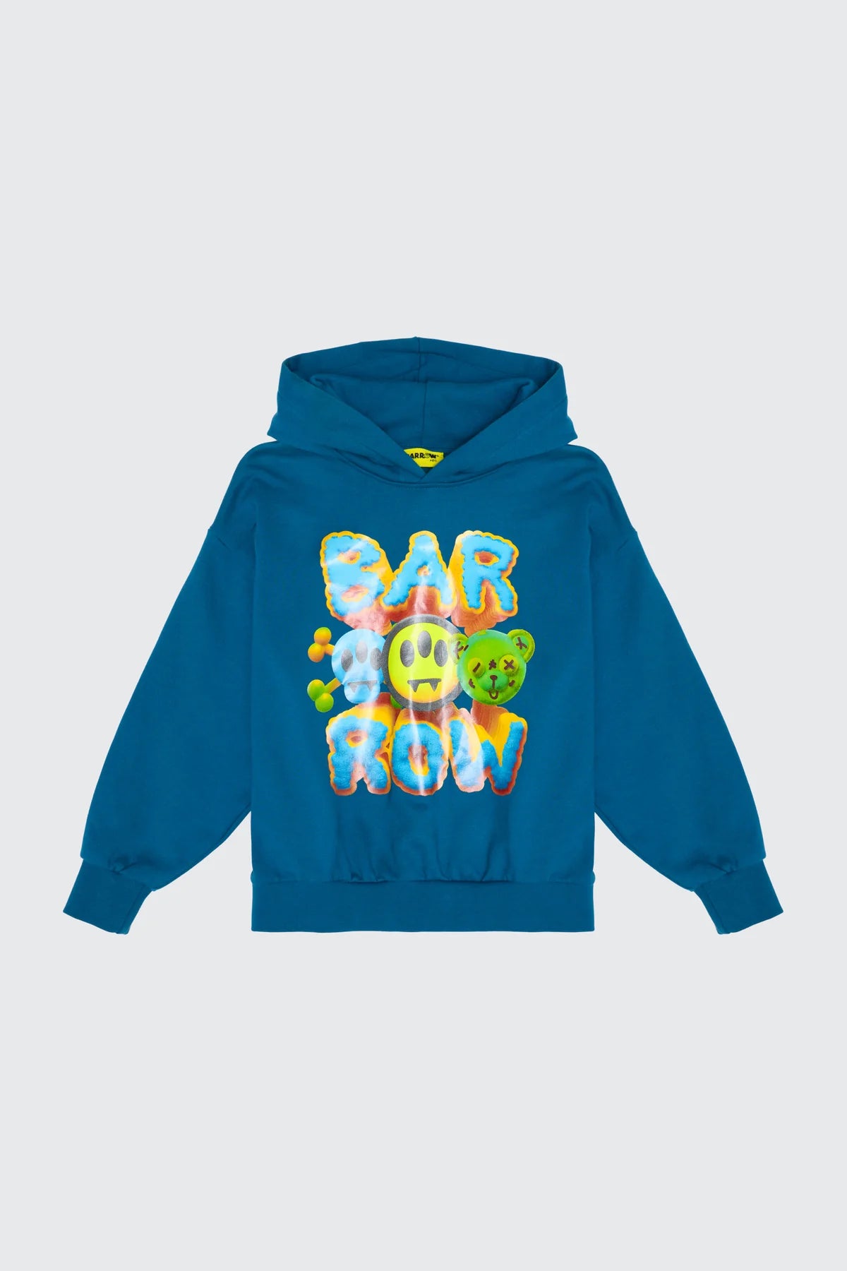 Felpa con cappuccio bambino BARROW in blu con grafica colorata e accattivante