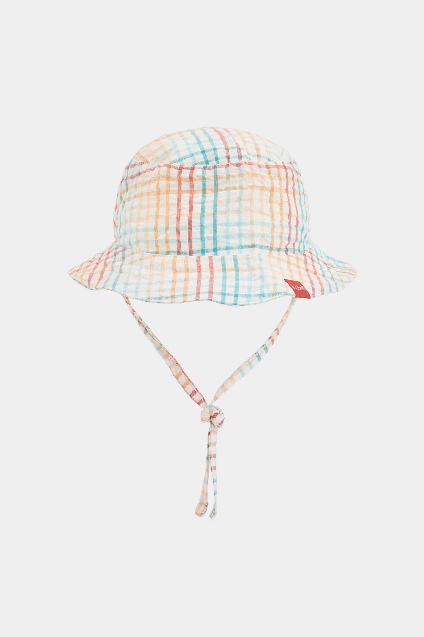 Cappellino Neonato in Popeline a Quadri Pastello Regolabile - BOBOLI - OOPS by BabyBimbo 0-16