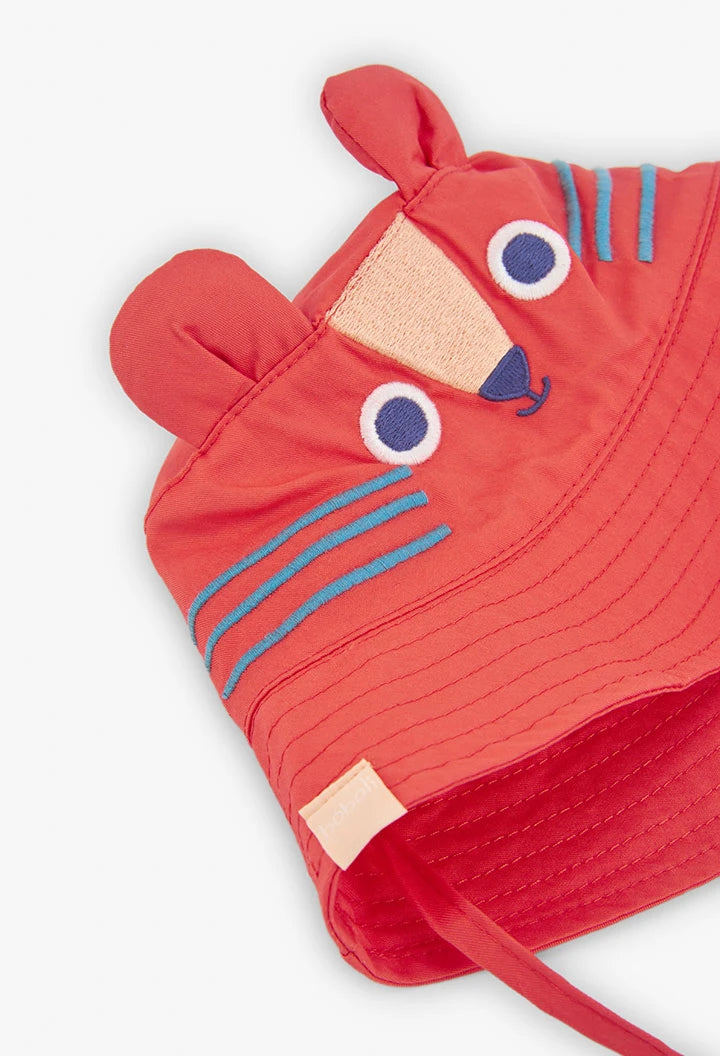Cappello Neonato Arancione in Cotone con Animali – Regolabile–  BOBOLI - OOPS by BabyBimbo 0-16