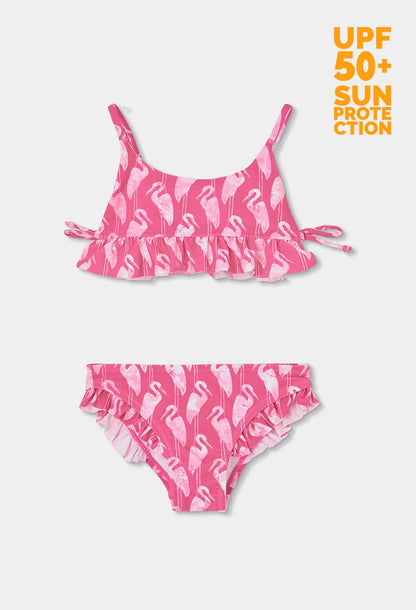 Bikini bambina stampato rosa UPF50+ - BOBOLI - OOPS by BabyBimbo 0-16